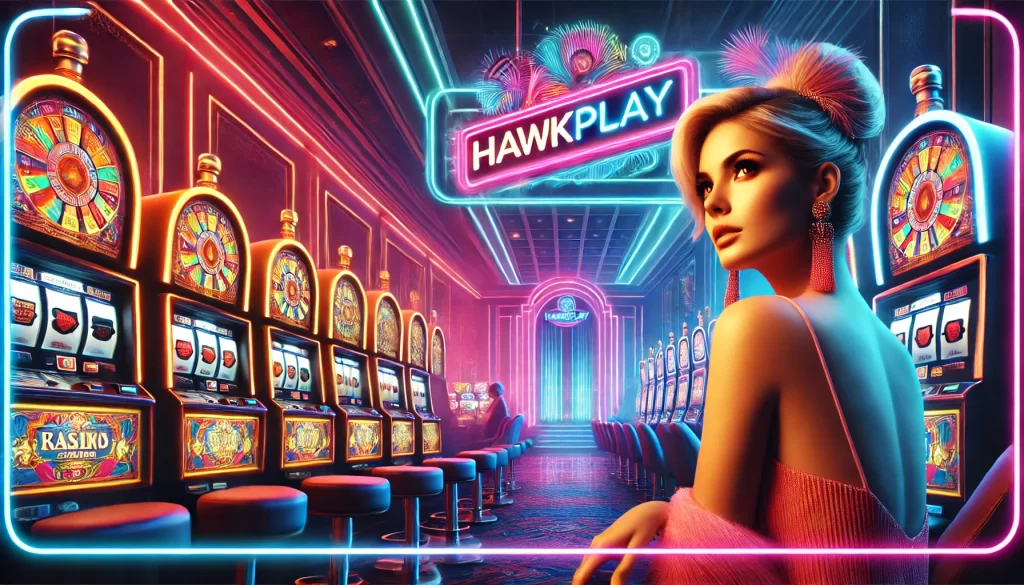 Hawkplay online betting platform cover image with vibrant gaming scene and secure betting elements