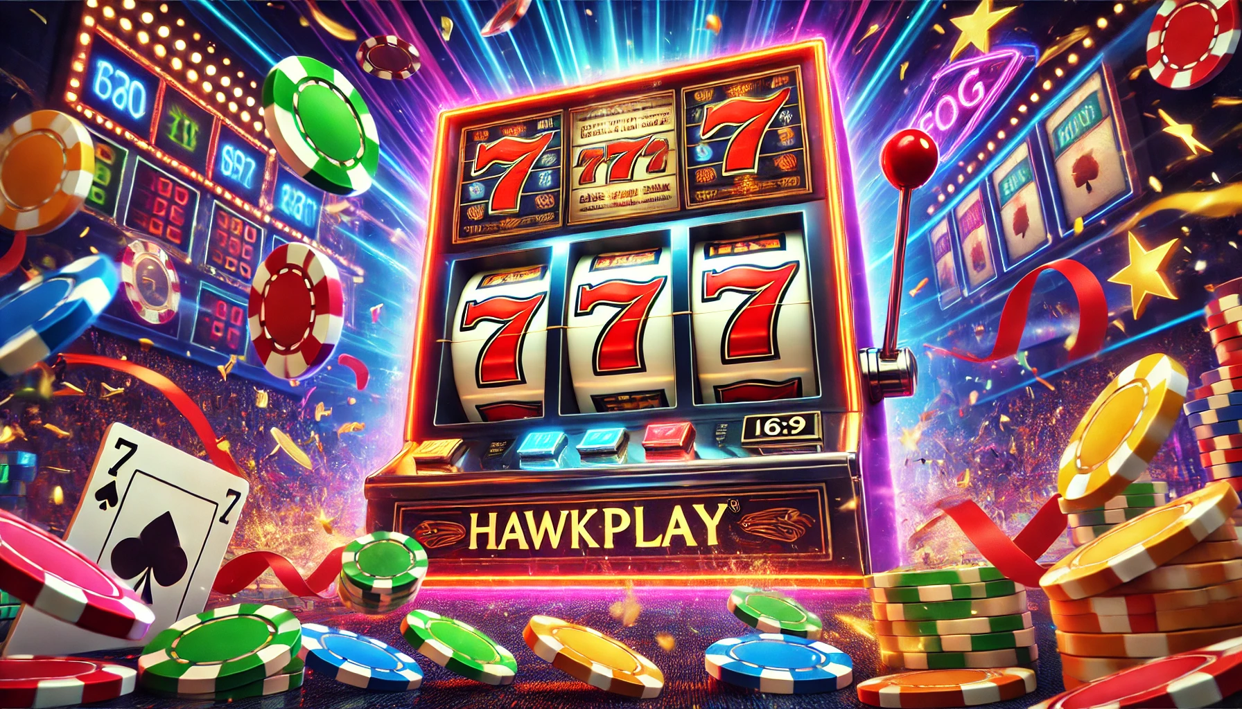 Hawkplay online betting platform cover image with vibrant gaming scene and secure betting elements